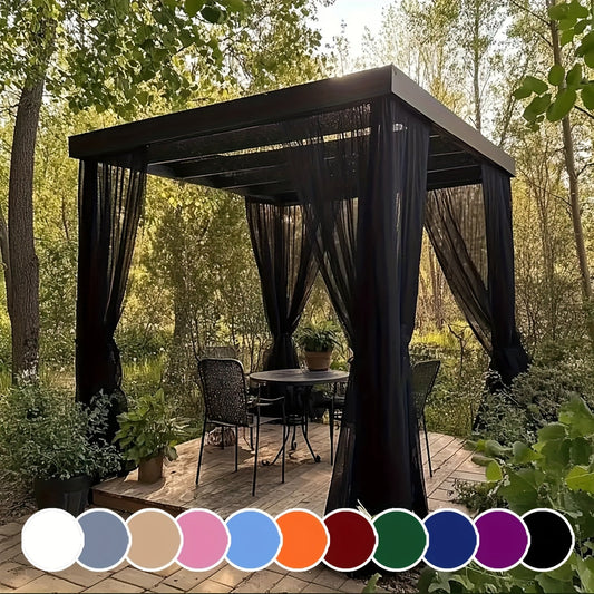 Outdoor Curtains | Sheer Mesh Rod Pocket Patio Gazebo Porch Wedding