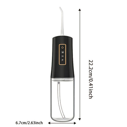 Water Flosser Portable Oral Irrigator – 360° Rotating Nozzle, 3 Pressure Modes, 4 Nozzle Tips, Rechargeable Cordless Teeth Cleaner for Travel & Daily Use