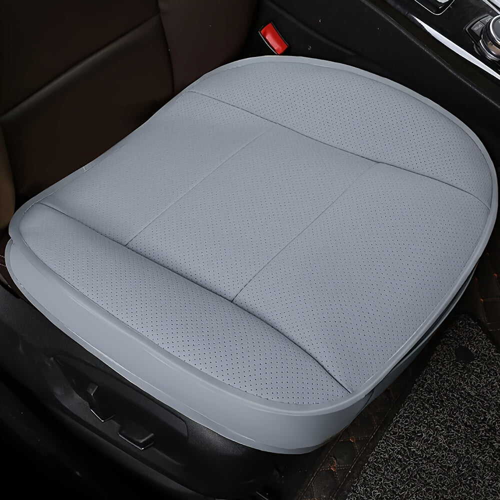 Car Seat Cover Front Cushion with PU Leather, Bamboo Charcoal Strips and 21.5 x 20.5 Inch Size