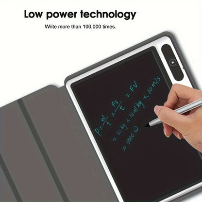 10.1-Inch Pink LCD Writing Tablet with Folding Protective Case, Stand Position and Included Stylus