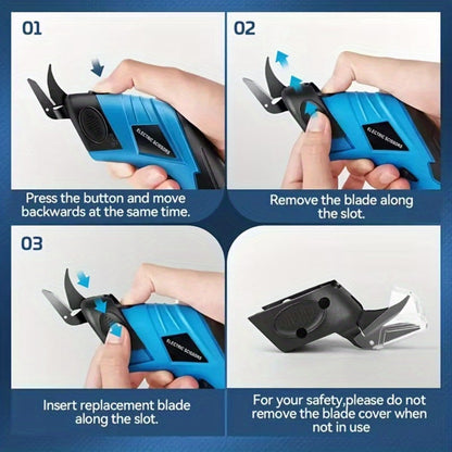 Electric Fabric Cutting Scissors USB Rechargeable for Entryways, Bedrooms and Living Spaces