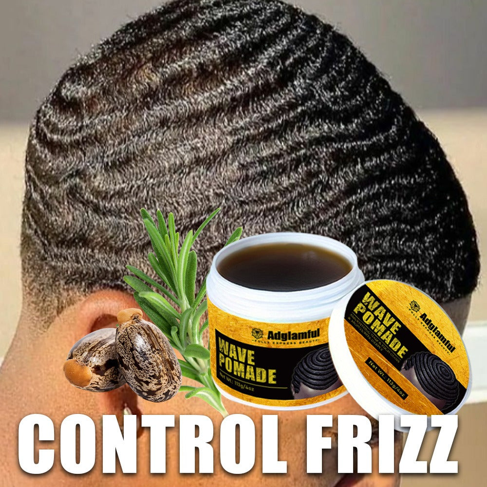 360 Wave Pomade for Men — Wave Control Defining Cream for Layered Waves, Volume & Texture | Non-Greasy, Water-Soluble, No Residue | Easy to Style, Brush & Maintain Natural 360 Waves