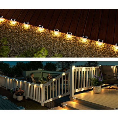 Solar Deck and Step Lights, 8- to 32-Piece Packs in Black, White or Brown with Integrated Panels