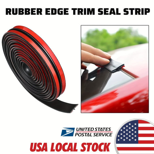 Car Rubber Seal Strip T-Shape Weatherstrip - Windshield Sunroof Door Edge Weather Stripping Trim, Universal Auto Weatherproofing Seal (3PCS 10FT)