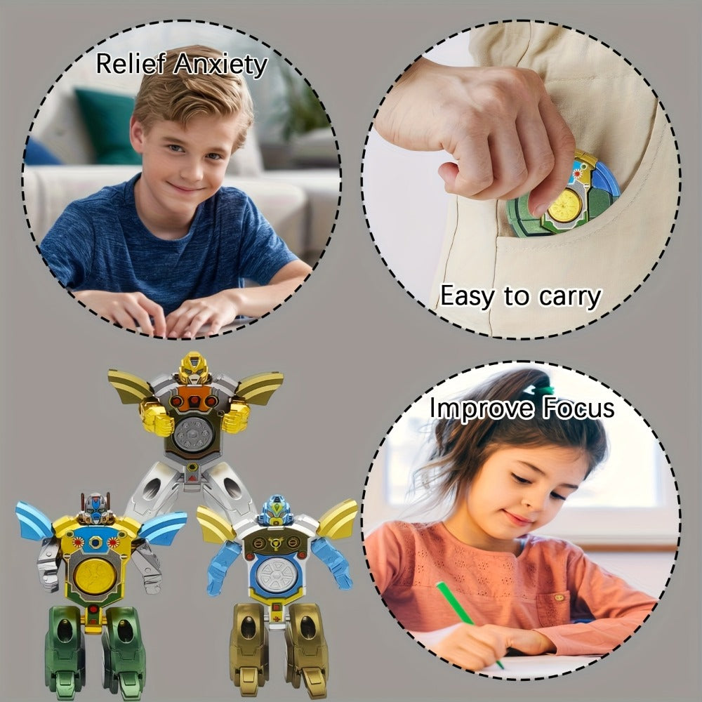 Fidget Spinner, Deformation Robot Fingertip Gyro, Creative Finger Gyroscope Toy for Kids & Adults