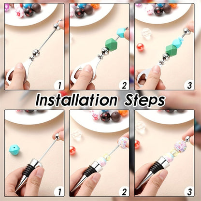 Beadable Bottle Opener and Wine Stopper Sets with Balanced 10- or 20-Piece Checkout Options