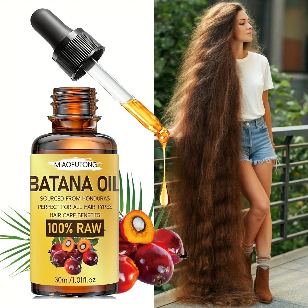 Batana Oil 30ml Cold-Pressed — Multi-Use Hair Growth & Scalp Strengthening Oil for Hair, Eyelashes & Eyebrows | Repairs Damage, Soothes Dry Scalp & Adds Shine | All Hair Types Unisex
