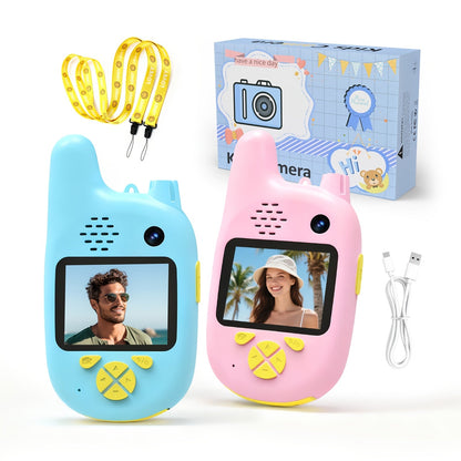 Kids Video Walkie Talkies 2 Pack with Video Call, Voice Changer & Dual Camera – Long Range Outdoor Toy, Birthday Gift for Boys Girls Age 4+, Indoor Camping Hiking Play