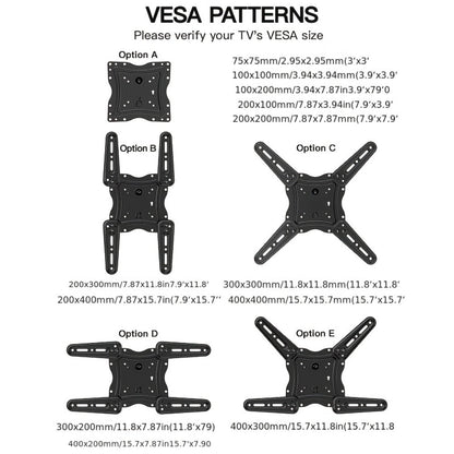 360° Full Rotation TV Wall Mount – Swivel Bracket for Flat Panel TVs, Space-Saving Wall-Mounted Installation, Home Theater & Modern Decor Compatible