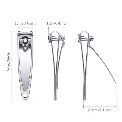 Silver Nail Clippers Bulk Pack, 100-Piece Set with Concave Cutting Edges, Tapered Corners and Lever Handles