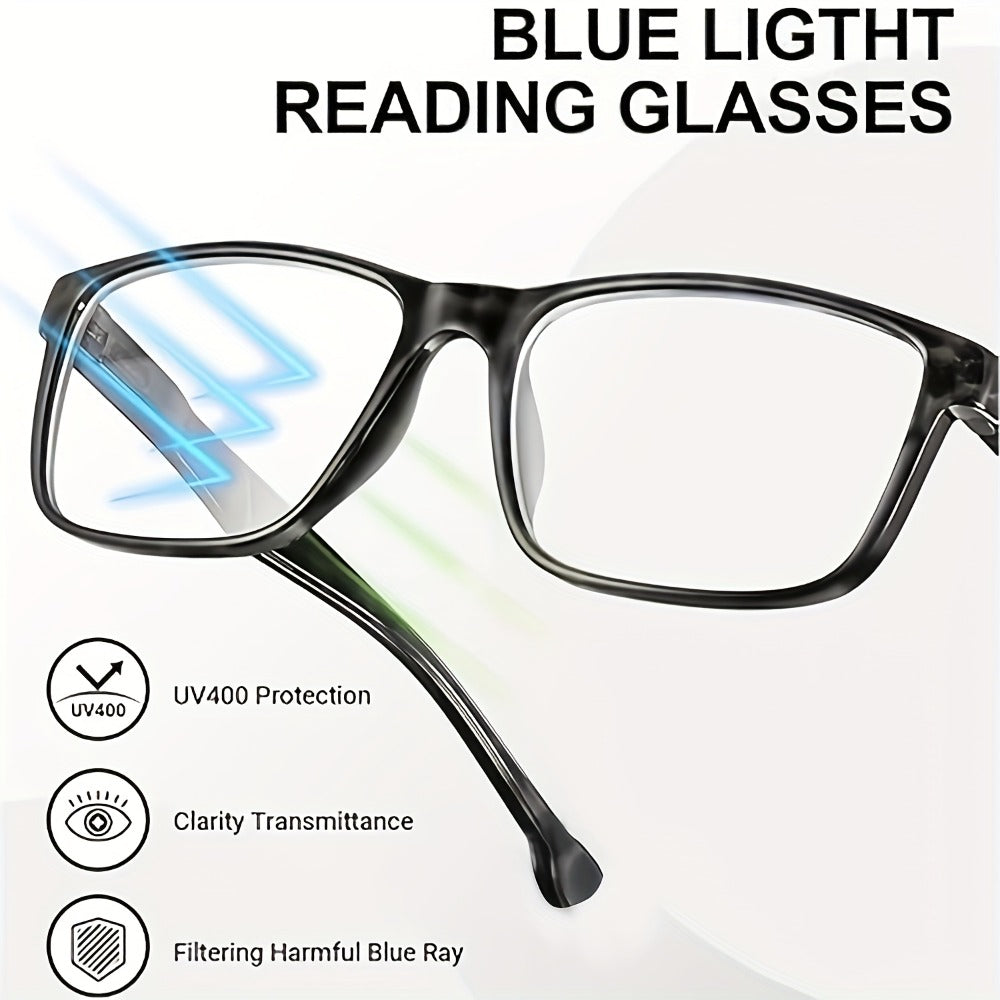 Reading Glasses – Twelve-Pair Blue-Light Reader Bulk Set with Anti-Glare Lens Feature for Home and Office