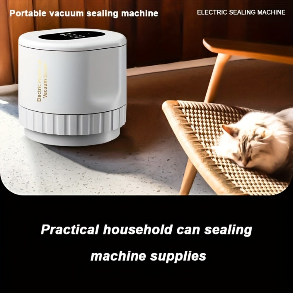 Electric Mason Jar Vacuum Sealer Kit with Regular- and Wide-Mouth Adapters, Lid Accessories and Charging Cable