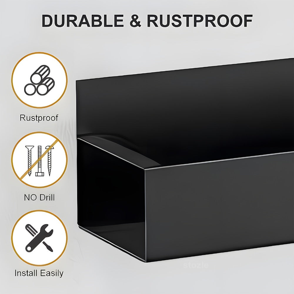 Magnetic Storage Box Organizer for Refrigerator, Washing Machine & Coffee Machine – Strong Magnetic Adsorption No-Drill Spice Rack & Kitchen Organizer, Stylish Household Storage (Black/White, 2/4pcs)