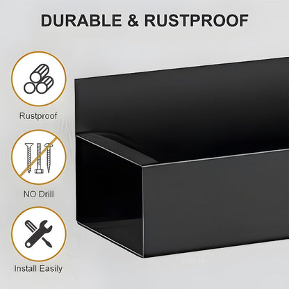 Magnetic Storage Box Organizer for Refrigerator, Washing Machine & Coffee Machine – Strong Magnetic Adsorption No-Drill Spice Rack & Kitchen Organizer, Stylish Household Storage (Black/White, 2/4pcs)
