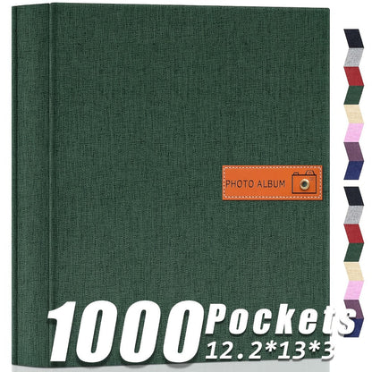 Linen-Cover Photo Album for 4 x 6-Inch Prints in Six Colors, with 200- or 1,000-Pocket Options
