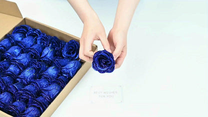 Artificial Flash Rose Bouquet 24/36 Pcs – Simulation Shiny Fake Roses for Wedding, Engagement, Anniversary & Holiday Decorations, Multiple Colors