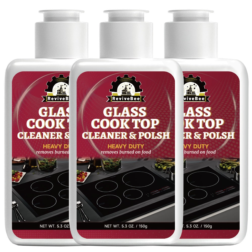 Ceramic Stove Cleaner Gel – Fast-Acting Stovetop Cleaner Removes Burnt-On Grease & Stains Without Scratching, Non-Toxic Non-Irritating Formula for Glass Ceramic Cooktop, Kitchen Cleaning Essentials