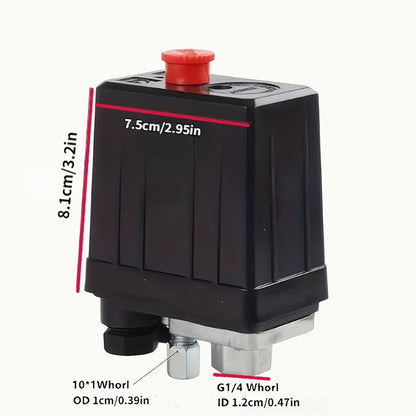 Air Compressor Pressure Switch Manifold Kit with Regulator Gauge Valve Bracket Assembly – Complete Control System for Air Pump