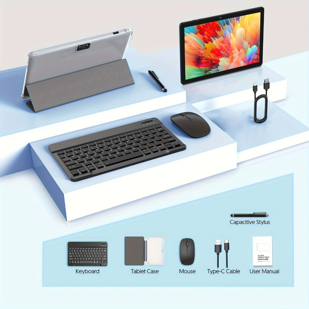 Android Tablet 10 or 11-Inch with Android 13, 7GB Total RAM, 64GB Internal Storage and WiFi 6