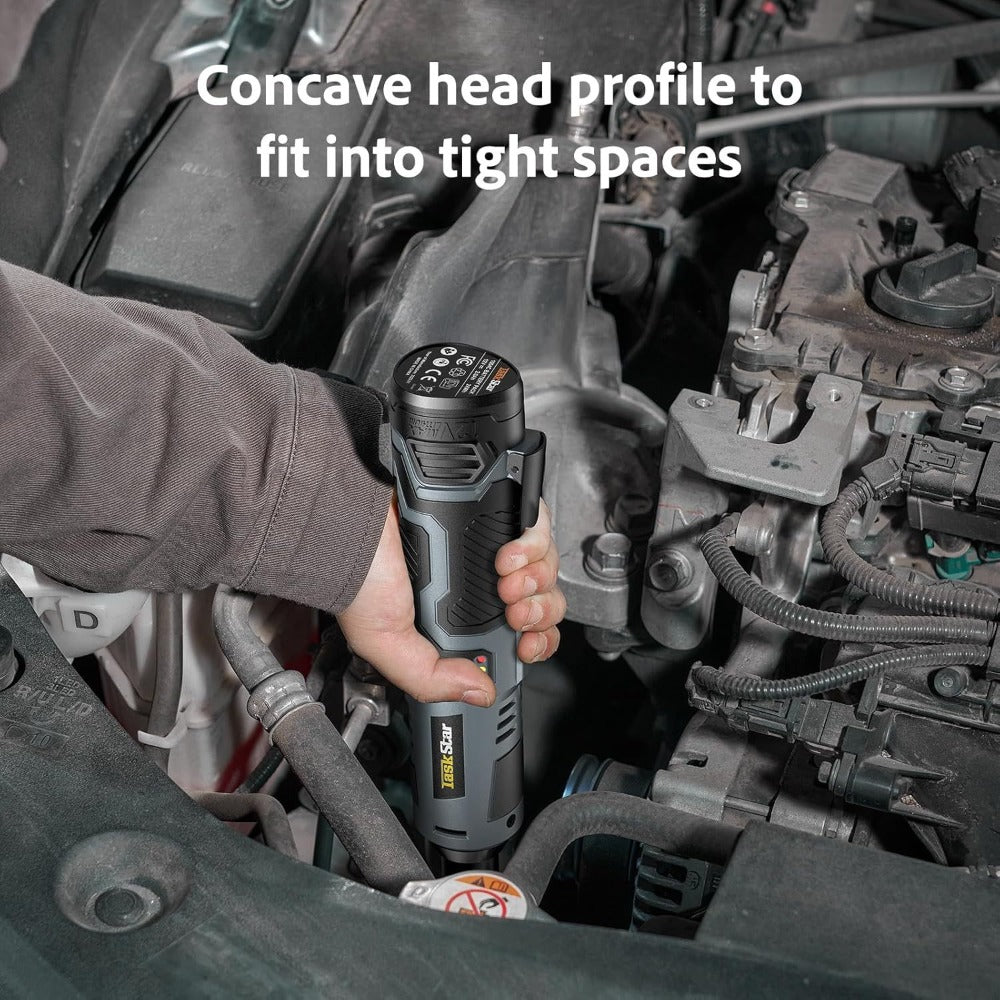 Power Tools TaskStar 3/8 Inch Cordless Ratchet or Wrench Set with 40 Nm Ratchet Option and Variable Speed