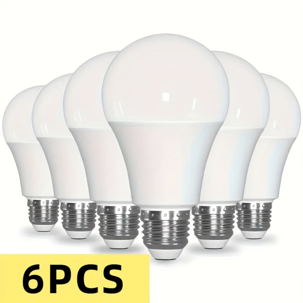 A19 LED Light Bulbs, 14 W and 1100 Lumens with E26 Base and 4500 K Daylight White, Six-Pack