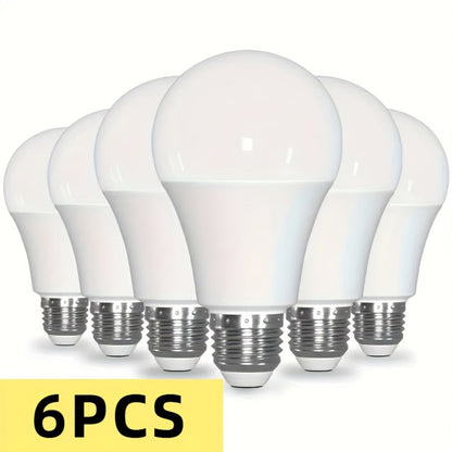 A19 LED Light Bulbs, 14 W and 1100 Lumens with E26 Base and 4500 K Daylight White, Six-Pack