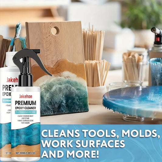 Epoxy Resin Polish & Cleaner 2pcs - Scratch Remover, High Gloss Restorer for Epoxy Surfaces