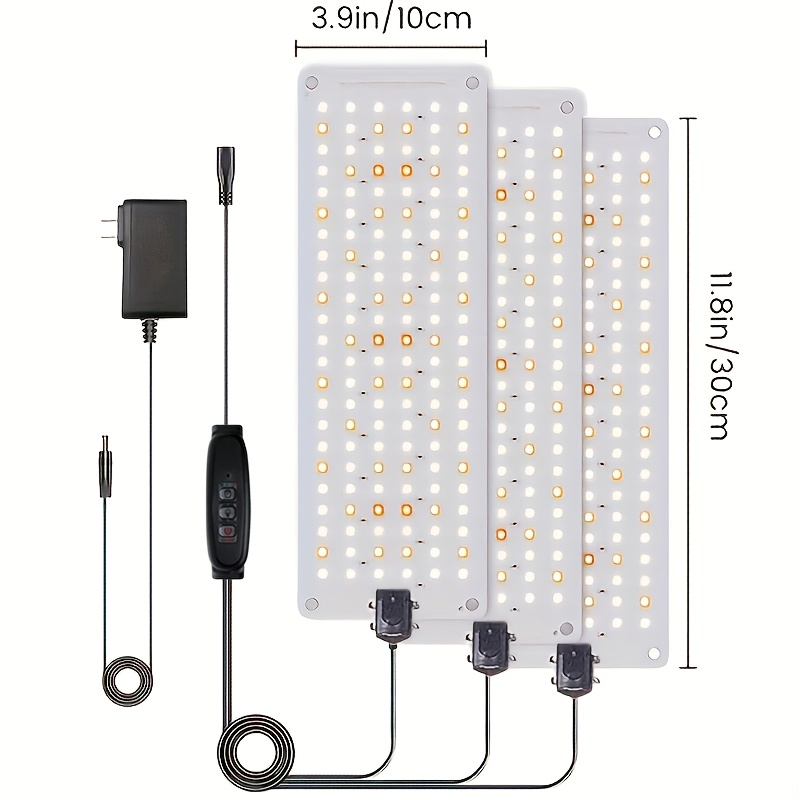 540 LED Grow Light Panel Full Spectrum | 3 Lighting Modes 10 Dimmable Levels 3 Timer Settings Under Cabinet | Indoor Plant Light 2 or 4 Pack