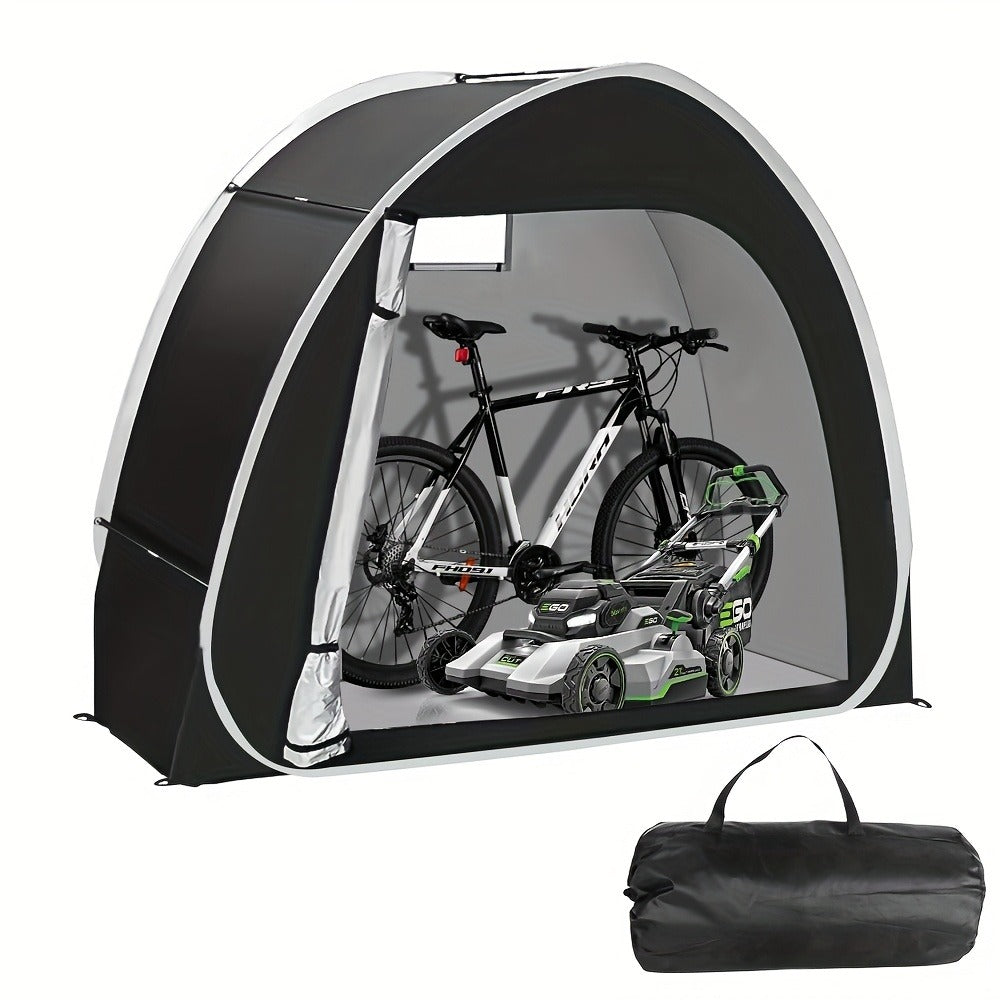 Bike Storage Shed Tent Outdoor Waterproof Bicycle Cover Shelter 210D Oxford PU4000 for 2-3 Bikes Lawn Mower Garden Tool Storage