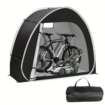 Bike Storage Shed Tent Outdoor Waterproof Bicycle Cover Shelter 210D Oxford PU4000 for 2-3 Bikes Lawn Mower Garden Tool Storage