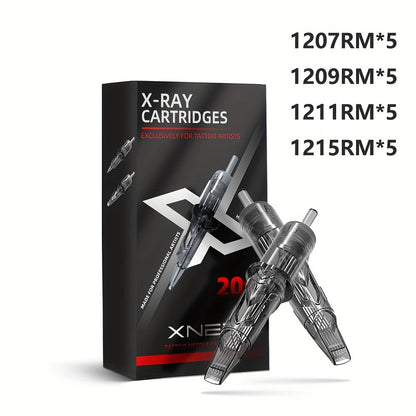Tattoo Cartridge Needles with XNET X-RAY Label, 20-Piece RL RS or RM Code Combination Packs