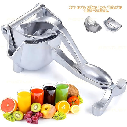 Manual Citrus Juicer – Heavy Duty Aluminum Lemon Squeezer with Lever Press, Removable Filter, Easy Squeeze Extractor for Lemon, Lime, Orange & Pomegranate, Kitchen Tool for Juice Lovers