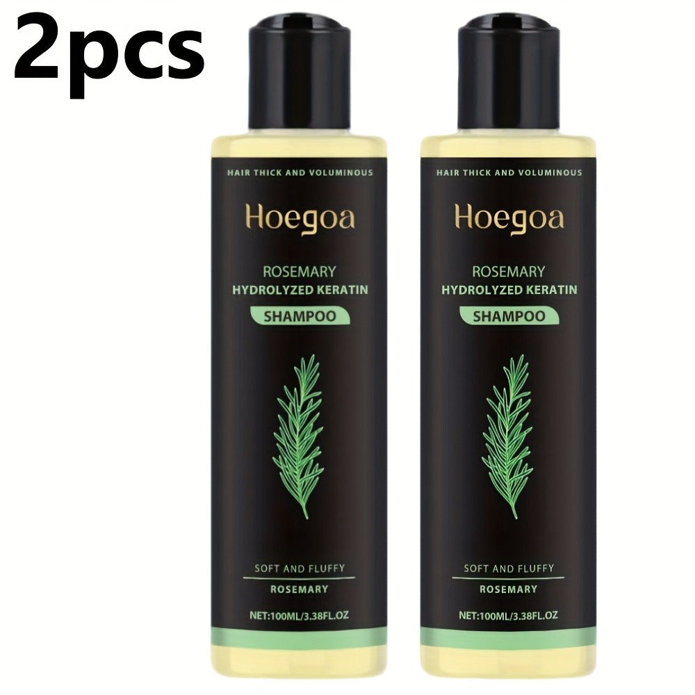 Rosemary Shampoo 2 Pack for Women & Men – Deep Cleansing Strengthening Hair Care with Rosemary Extract, Vitamin C, Vitamin E & Keratin, Moisturizing Frizz-Free Smooth Shiny Results All Hair Types
