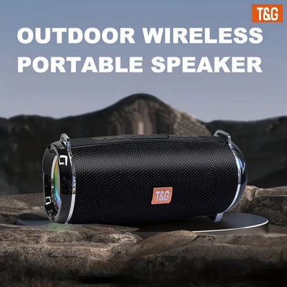 TG192 IPX4 Waterproof Portable Bluetooth Speaker Outdoor 2400mAh Rechargeable Wireless Speaker Color-Changing LED Breathing Light for Camping Picnic Party School Sports Family