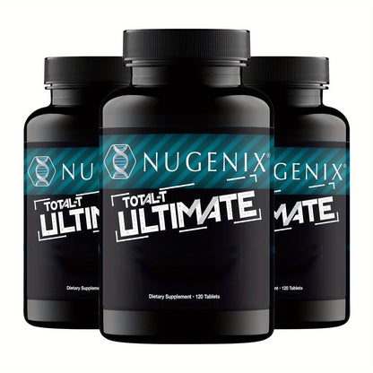 Natural Testosterone Booster for Men – Total-T Ultimate with D-Aspartic Acid, Horny Goat Weed, Tribulus, Maca & Stinging Nettle | Energy, Mood & Muscle Health Support | 1 or 3 Bottle Pack
