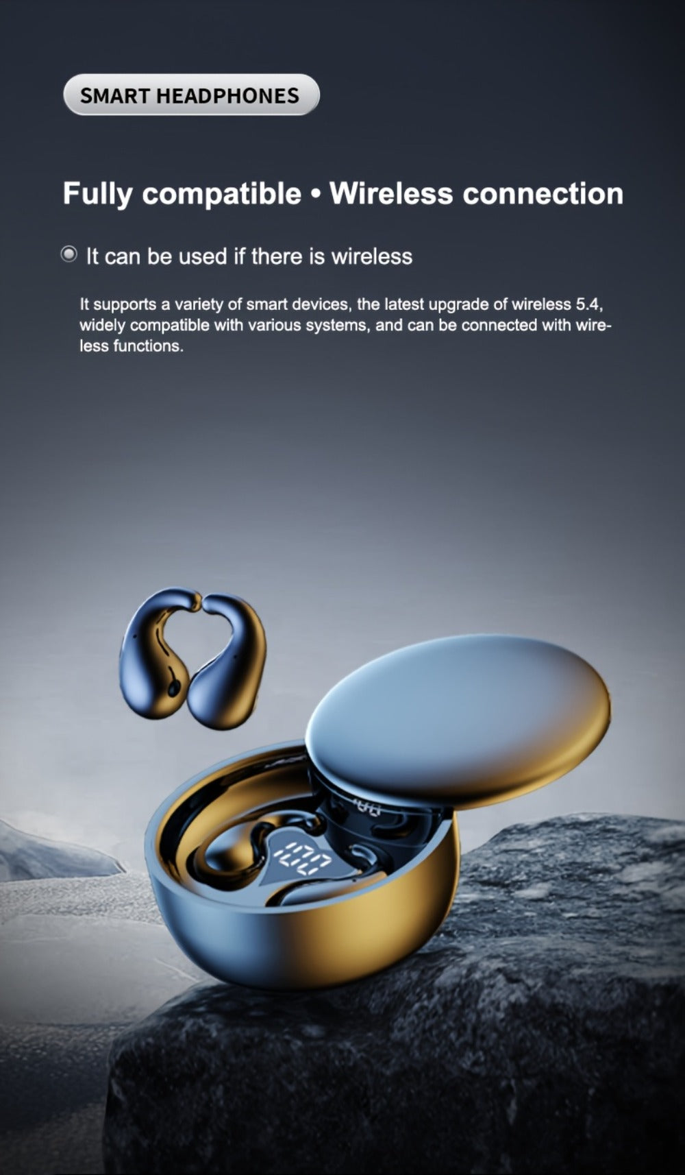 Invisible Sleep Earbuds Bluetooth 5.4 Ultra Thin Mini Wireless Earphones – No Latency Gaming Intelligent Noise Reduction Ultra Long Battery Life Comfortable In-Ear for Side Sleepers Work Travel