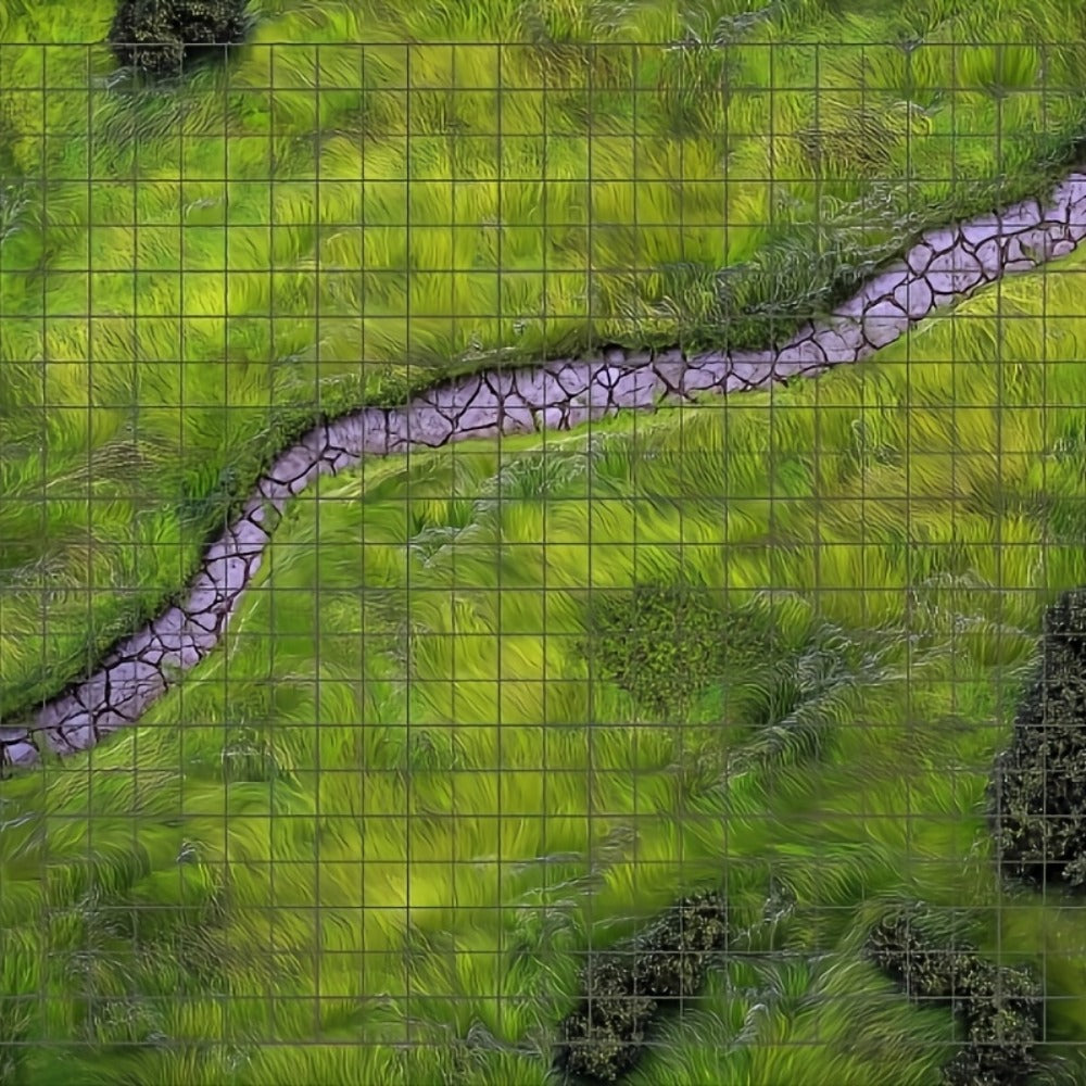 Fantasy Tabletop RPG Starter Map Set with Six Terrain Grids, Dice, Character Sheets and Templates