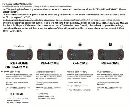 Bluetooth Wireless Gamepad Controller for iPhone Android PC Tablet Steam Deck – Rechargeable, Ergonomic Design, Multiple Colors, Compatible with PUBG COD Mobile Genshin Impact