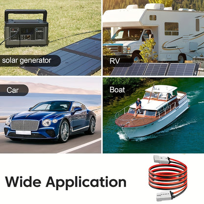SB50 Anderson Connector Plug with 10FT Wire - Double SB50 Battery Harness Cable for RV, Winch, Trailer, Golf Cart & Electric Vehicle Quick Connect