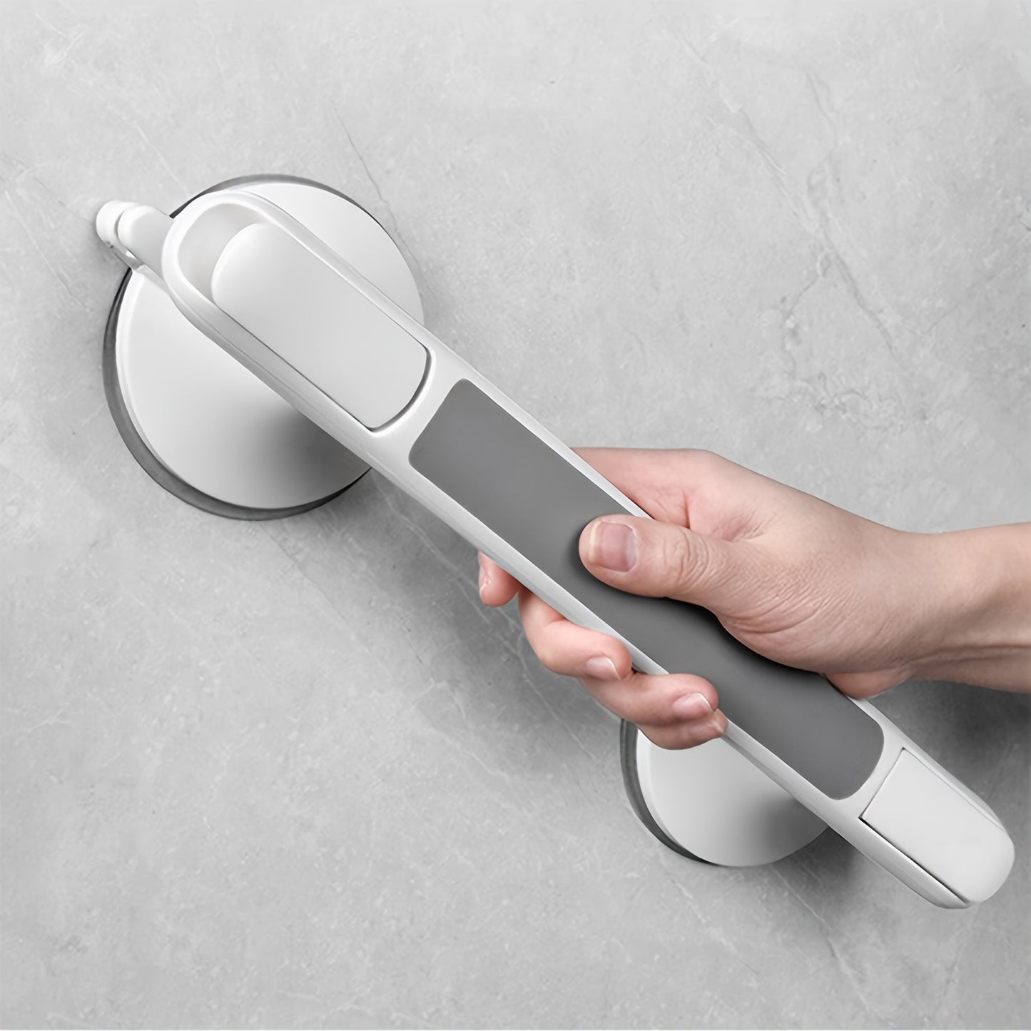 Safety Grab Bar for Seniors - Suction Cup Handrail for Bathroom, Non-Slip Bathtub Rail, Elderly Assist Handle, No Drill Wall Bar for Shower, Toilet, Kitchen Support