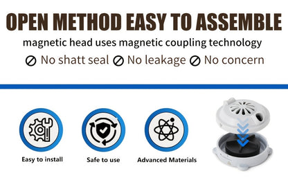Pipeless Jet Motor for Pedicure Spa Chair Magnetic Jet Head Propeller Cap Complete Replacement Kit LURACO