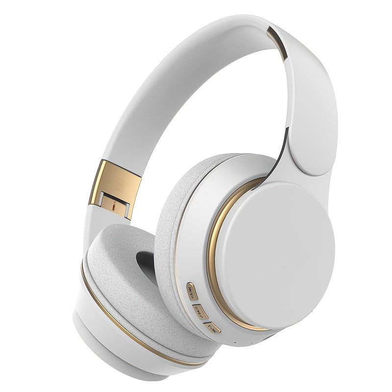 Foldable Over-Ear Wireless Headphones with FM Radio, TF Card Play & 3.5mm AUX, Built-In Mic, Soft Earpads, Portable Headset for Travel Home Office Cellphone PC, Gift for Men Women