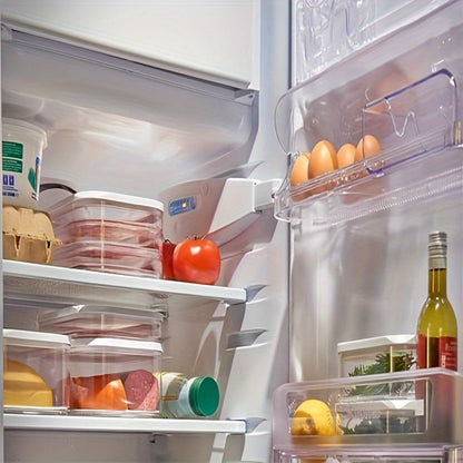 Food Storage Containers Single Reusable Fridge Box with Secured Lid for Meat, Produce and Leftover Organization
