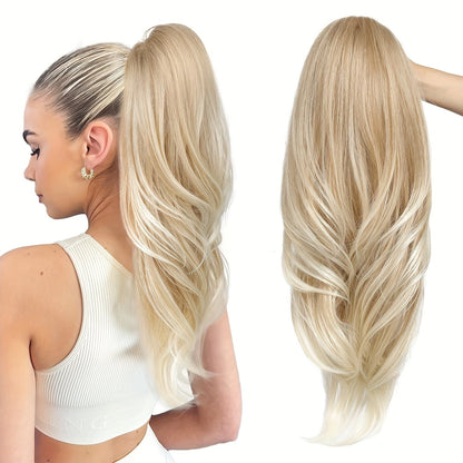 26-Inch Drawstring Wavy Ponytail Extension with Wraparound Clip in Ten Color and Style Options
