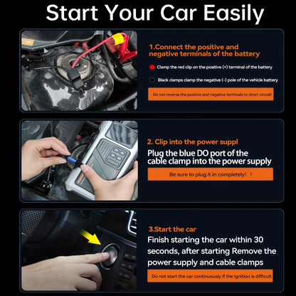 8000A Jump Starter with Air Compressor - 12V Portable Jump Box for Gas & Diesel Cars, USB Ports & LED Flashlight | Up to 8.0L Gas & 6.5L Diesel