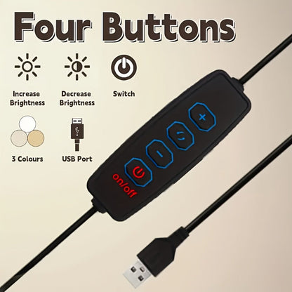 Table Lamp with Spiral LED Wave, Three Color Temperatures, USB Power and One, Two or Wood-Base Options
