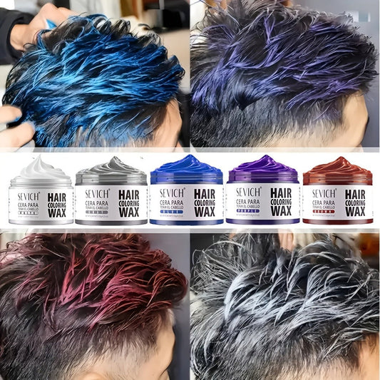 Instant Color Hair Wax 10 Shades – Temporary Hair Dye Wax Strong Hold Styling for Parties, Cosplay, Festivals & Halloween, Easy Wash Out, All Hair Types, Men Women Kids