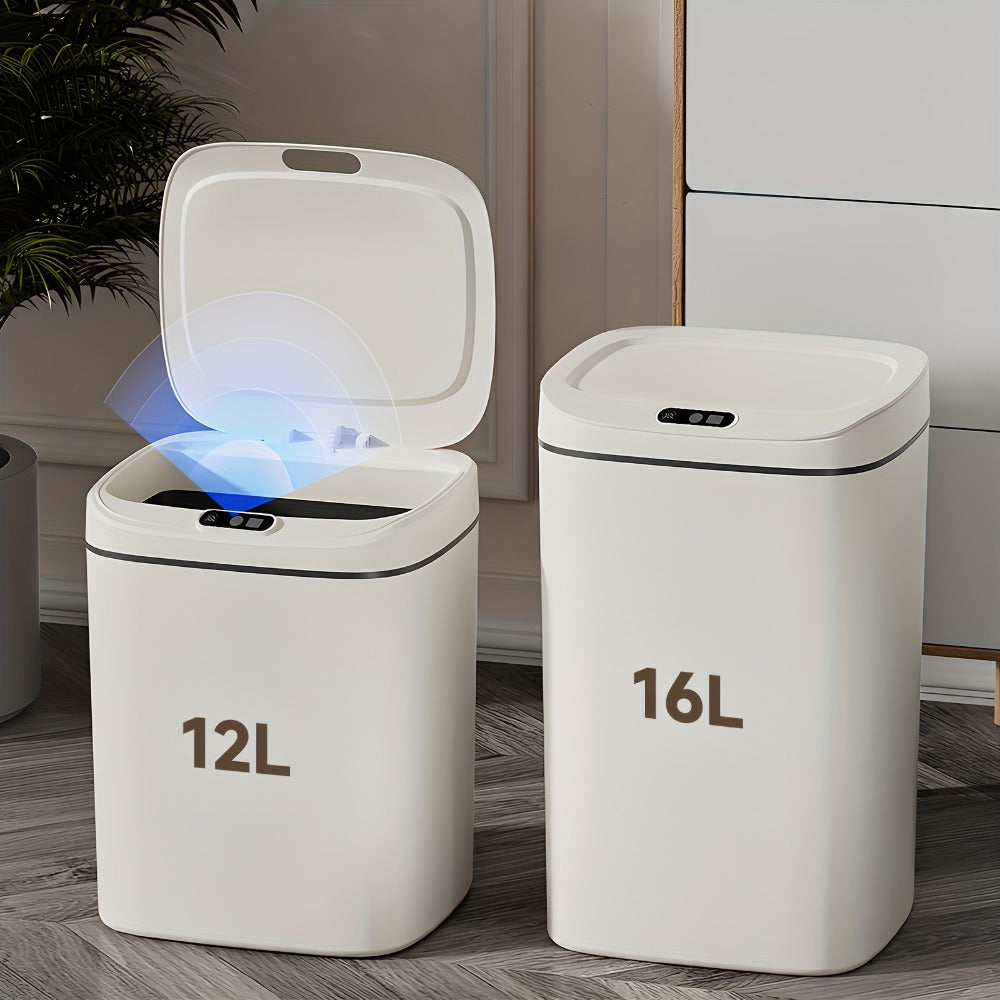 Motion Sensor Trash Can Touchless – Smart Hands-Free Trash Bin with Sealing Lid & Odor-Blocking Technology, Trash Bag Fixing Ring, Easy Clean Durable Design for Kitchen, Office & Bathroom