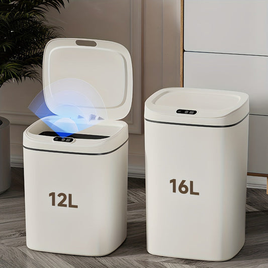 Motion Sensor Trash Can Touchless – Smart Hands-Free Trash Bin with Sealing Lid & Odor-Blocking Technology, Trash Bag Fixing Ring, Easy Clean Durable Design for Kitchen, Office & Bathroom