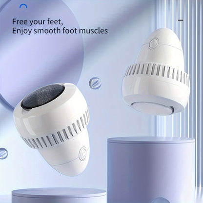 Callus Remover for Feet Electric Automatic Foot Grinder Rechargeable Dead Skin Exfoliator Pedicure Machine Foot File Scrubber for Cracked Heels Rough Skin Home Salon Use White